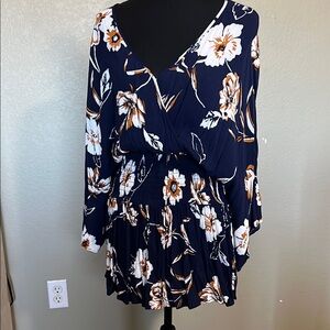 Forever 21 Floral V-Neck Dress